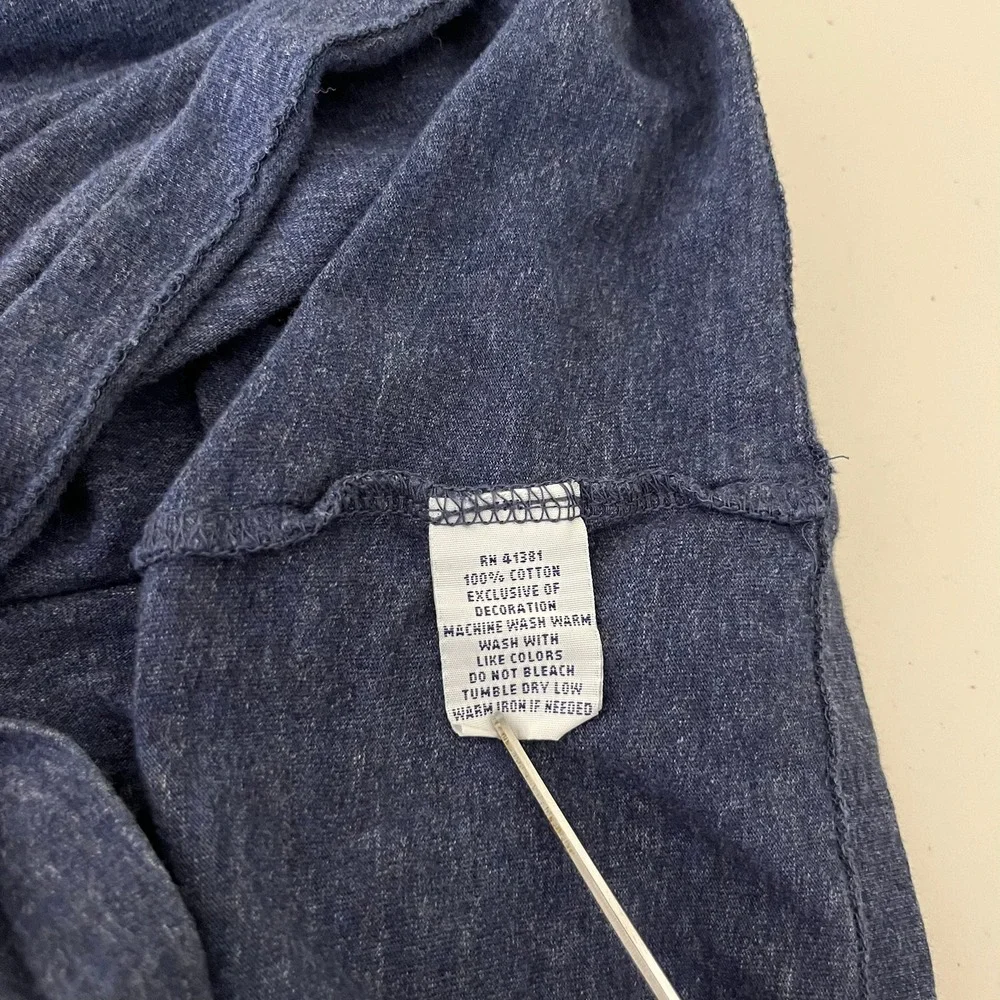 Polo Ralph Lauren Mens Custom Fit T-Shirt Heathered Navy Blue Cotton Size M Slim